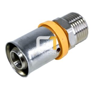 Pex-AL-Pex Fittings Gas Straight Male 3/8